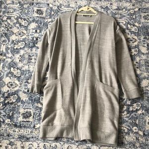 Long Gray Boutique Cardigan